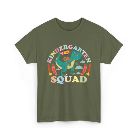 Kindergarten Squad Children Dino T-Shirt - Military Green