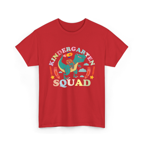 Kindergarten Squad Children Dino T-Shirt - Red