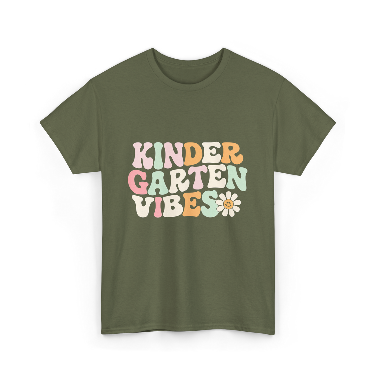 Kindergarten Vibes Kindergarten T-Shirt - Military Green