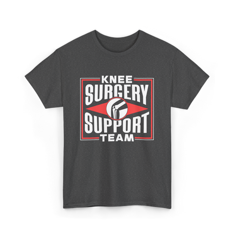 Knee Surgery Support Team Recovery T-Shirt - Dark Heather