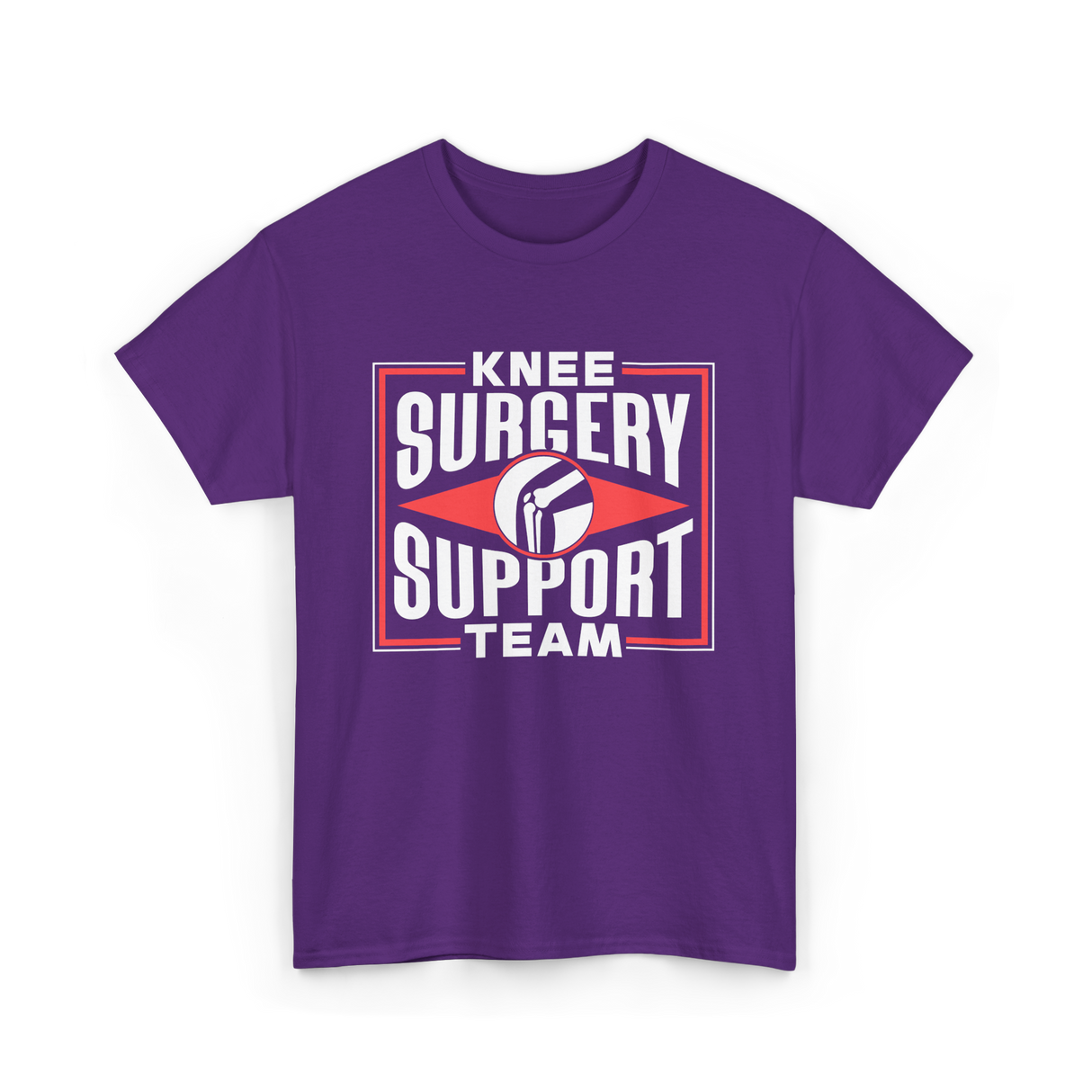 Knee Surgery Support Team Recovery T-Shirt - Purple