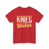 Knife Maker Knife Making Craft T-Shirt - Red