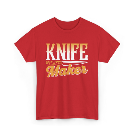 Knife Maker Knife Making Craft T-Shirt - Red