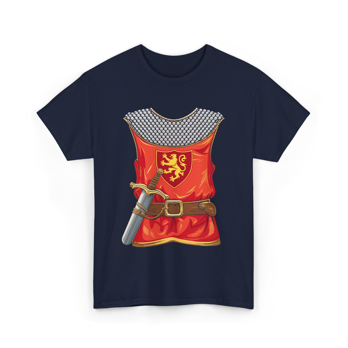 Knight Armor Sword Knight T-Shirt - Navy