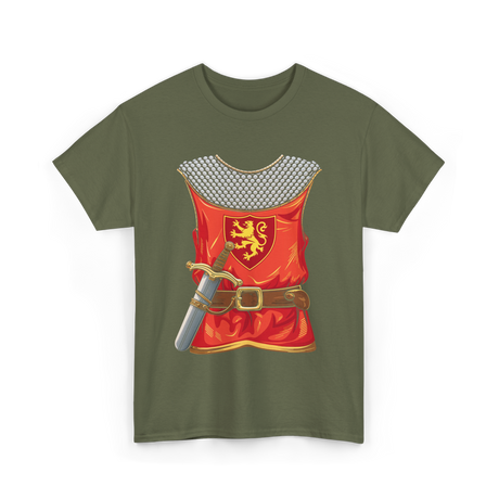 Knight Armor Sword Knight T-Shirt - Military Green