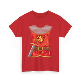 Knight Armor Sword Knight T-Shirt - Red