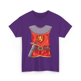 Knight Armor Sword Knight T-Shirt - Purple