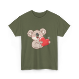 Koala Love Wildlife Koala Bear T-Shirt - Military Green