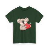 Koala Love Wildlife Koala Bear T-Shirt - Forest Green