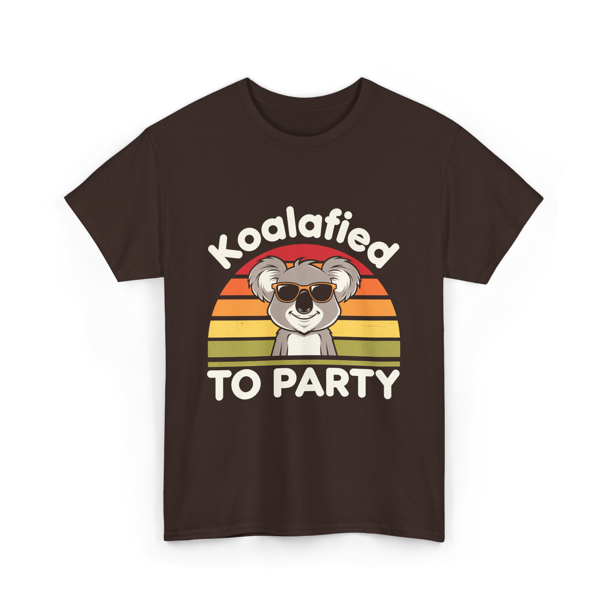 Koalafied to Party Koala T-Shirt - Dark Chocolate