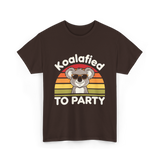 Koalafied to Party Koala T-Shirt - Dark Chocolate