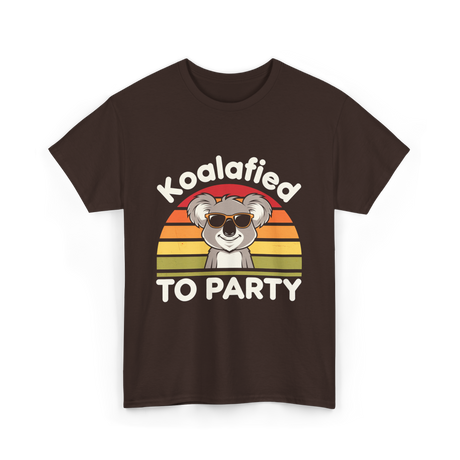 Koalafied to Party Koala T-Shirt - Dark Chocolate