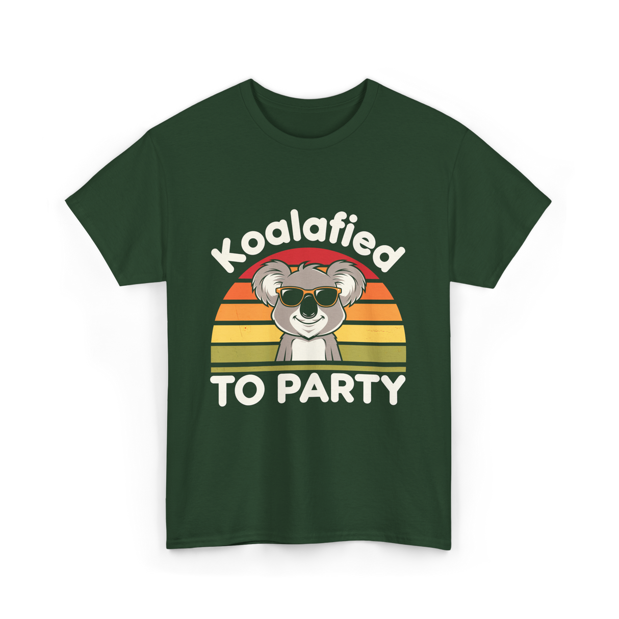 Koalafied to Party Koala T-Shirt - Forest Green