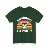 Koalafied to Party Koala T-Shirt - Forest Green