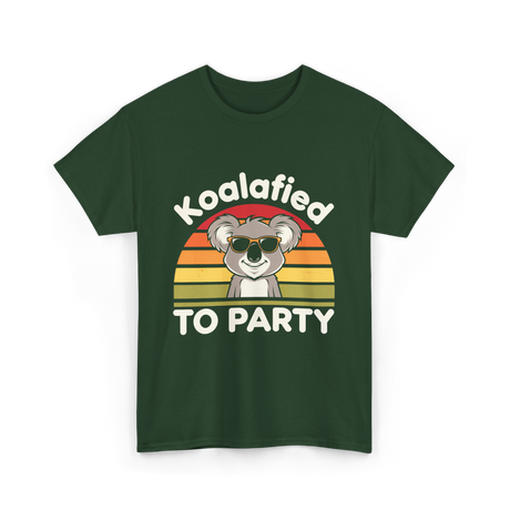 Koalafied to Party Koala T-Shirt - Forest Green