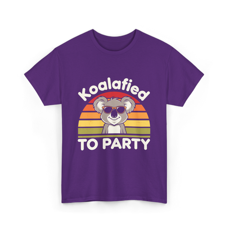 Koalafied to Party Koala T-Shirt - Purple