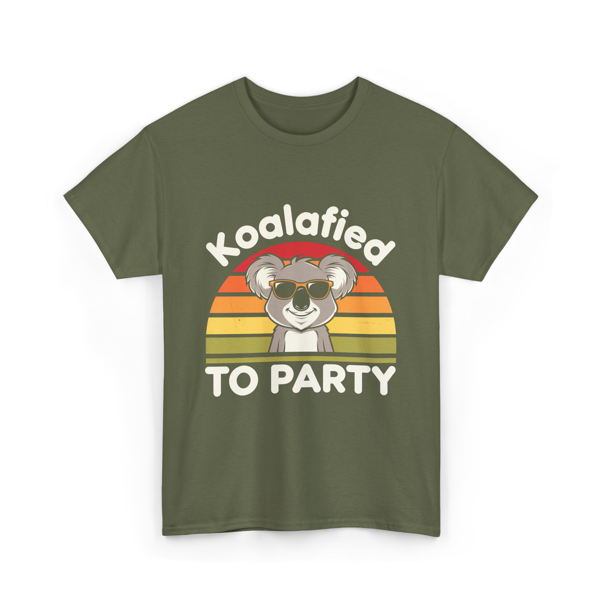 Koalafied to Party Koala T-Shirt - Military Green