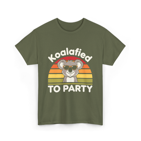 Koalafied to Party Koala T-Shirt - Military Green