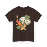 Koi Fish Lotus Pond Carp T-Shirt - Dark Chocolate