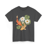 Koi Fish Lotus Pond Carp T-Shirt - Dark Heather