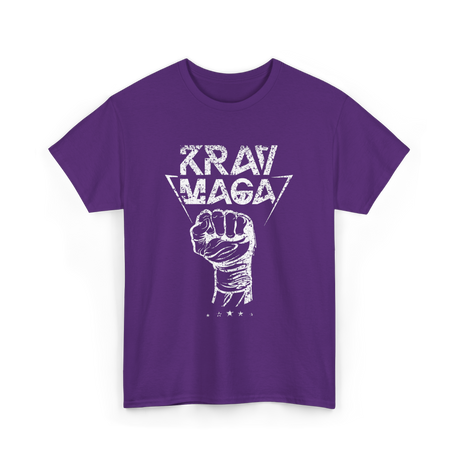 Krav Maga Fist Martial Arts Fighter T-Shirt - Purple