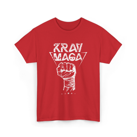 Krav Maga Fist Martial Arts Fighter T-Shirt - Red