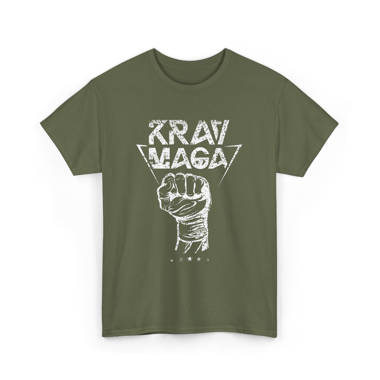 Krav Maga Fist Martial Arts Fighter T-Shirt - Military Green