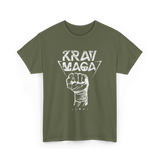 Krav Maga Fist Martial Arts Fighter T-Shirt - Military Green