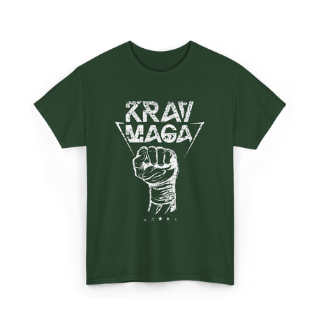 Krav Maga Fist Martial Arts Fighter T-Shirt - Forest Green