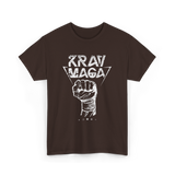 Krav Maga Fist Martial Arts Fighter T-Shirt - Dark Chocolate