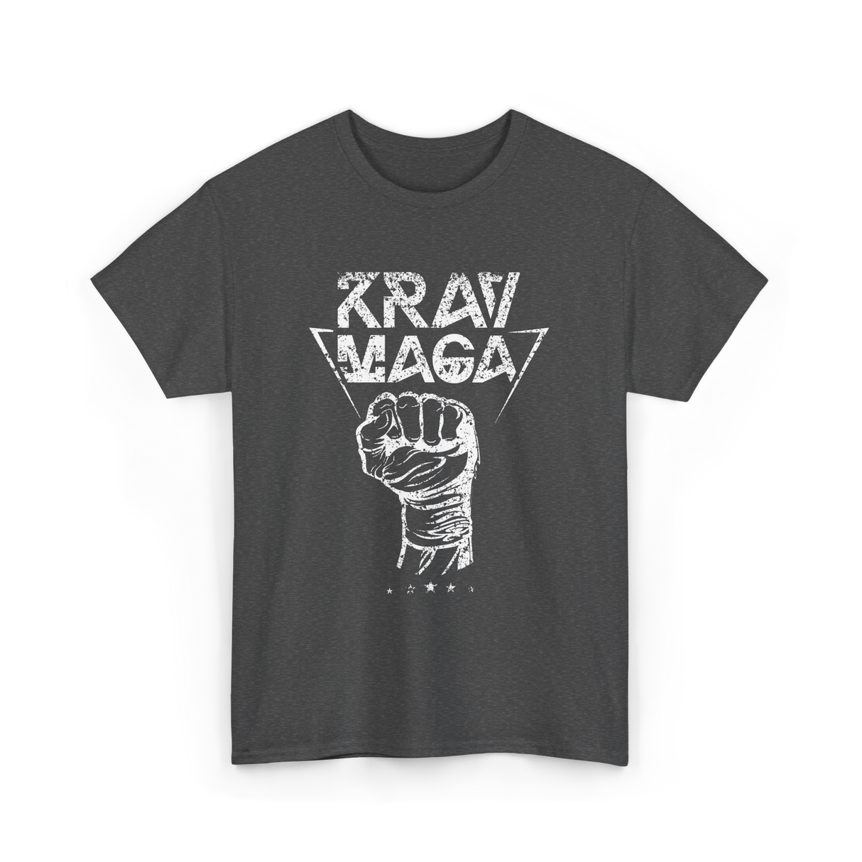 Krav Maga Fist Martial Arts Fighter T-Shirt - Dark Heather