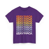 Krav Maga Retro Style Martial Arts T-Shirt - Purple