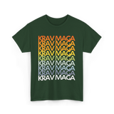 Krav Maga Retro Style Martial Arts T-Shirt - Forest Green