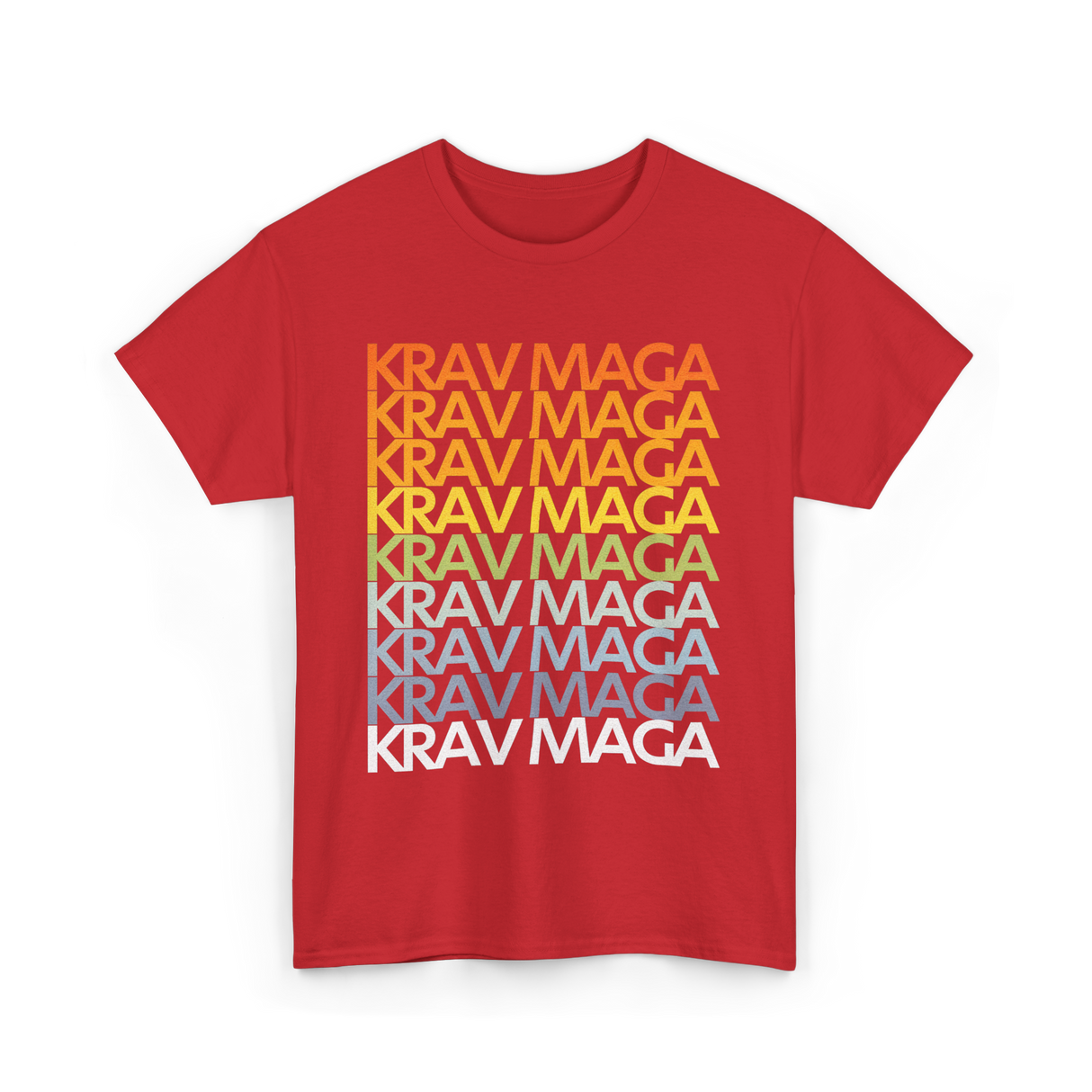 Krav Maga Retro Style Martial Arts T-Shirt - Red