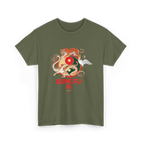 Kung Fu Five Animals Kungfu T-Shirt - Military Green