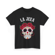 La Jefa Sugar Skull Mexican T-Shirt - Black