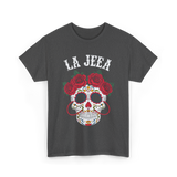 La Jefa Sugar Skull Mexican T-Shirt - Dark Heather