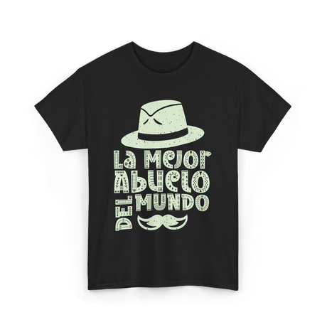 La Mejor Abuelo Del Mundo Grandpa T-Shirt - Black