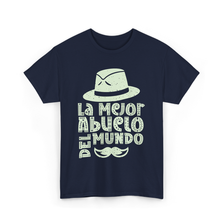 La Mejor Abuelo Del Mundo Grandpa T-Shirt - Navy