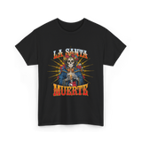 La Santa Muerte Skull Art T-Shirt - Black