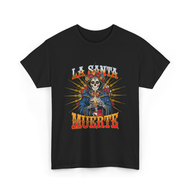 La Santa Muerte Skull Art T-Shirt - Black