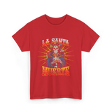 La Santa Muerte Skull Art T-Shirt - Red