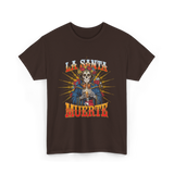 La Santa Muerte Skull Art T-Shirt - Dark Chocolate