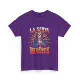 La Santa Muerte Skull Art T-Shirt - Purple