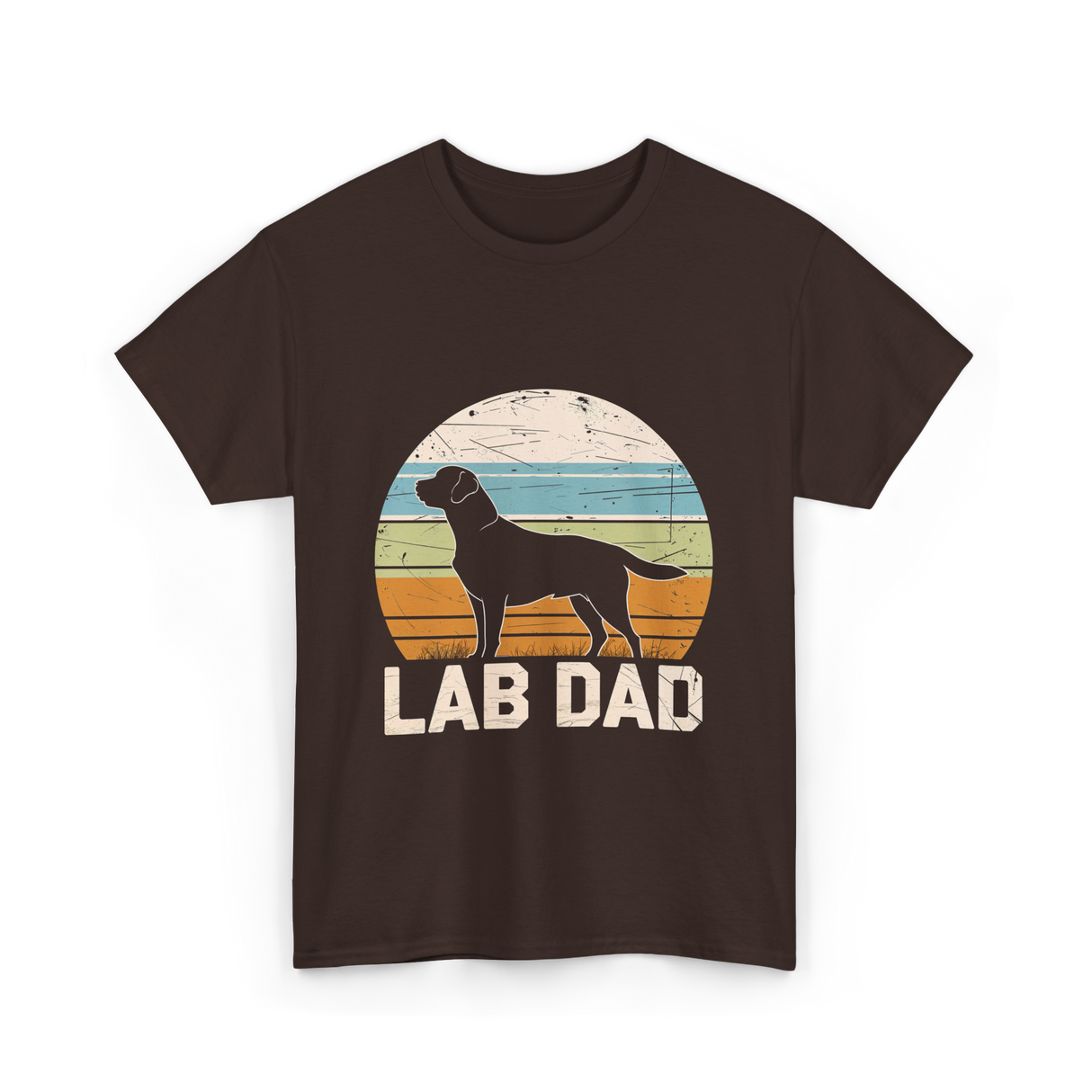 Lab Dad Labrador Dog T-Shirt - Dark Chocolate