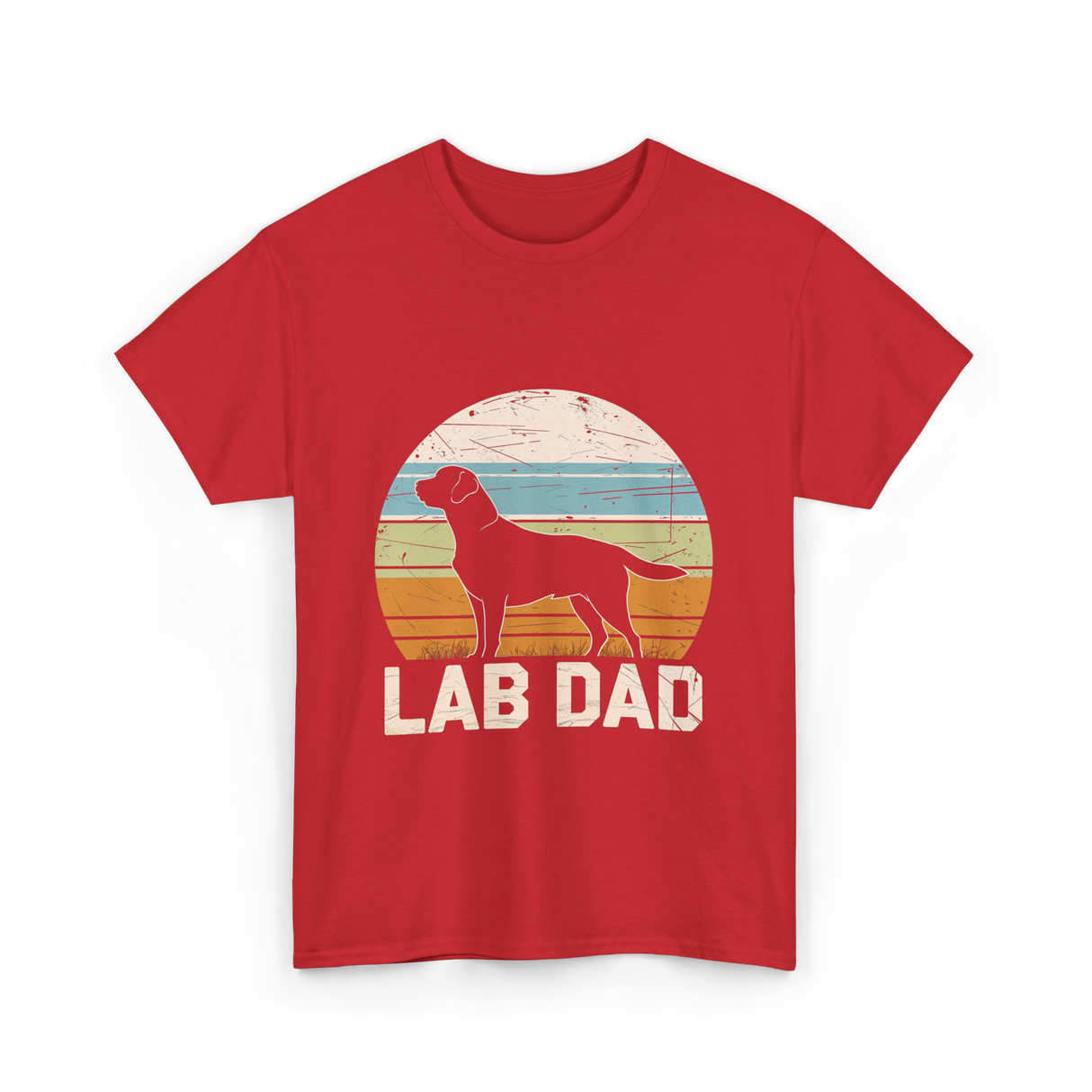 Lab Dad Labrador Dog T-Shirt - Red