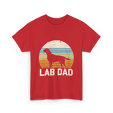 Lab Dad Labrador Dog T-Shirt - Red