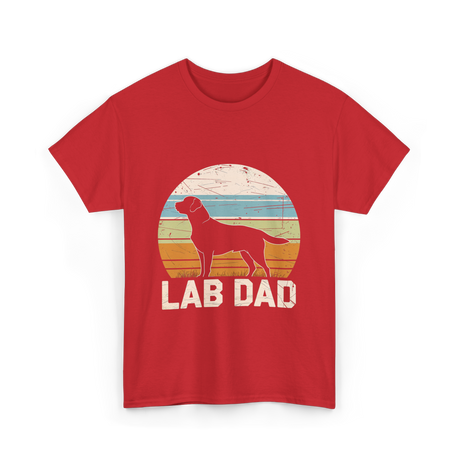 Lab Dad Labrador Dog T-Shirt - Red