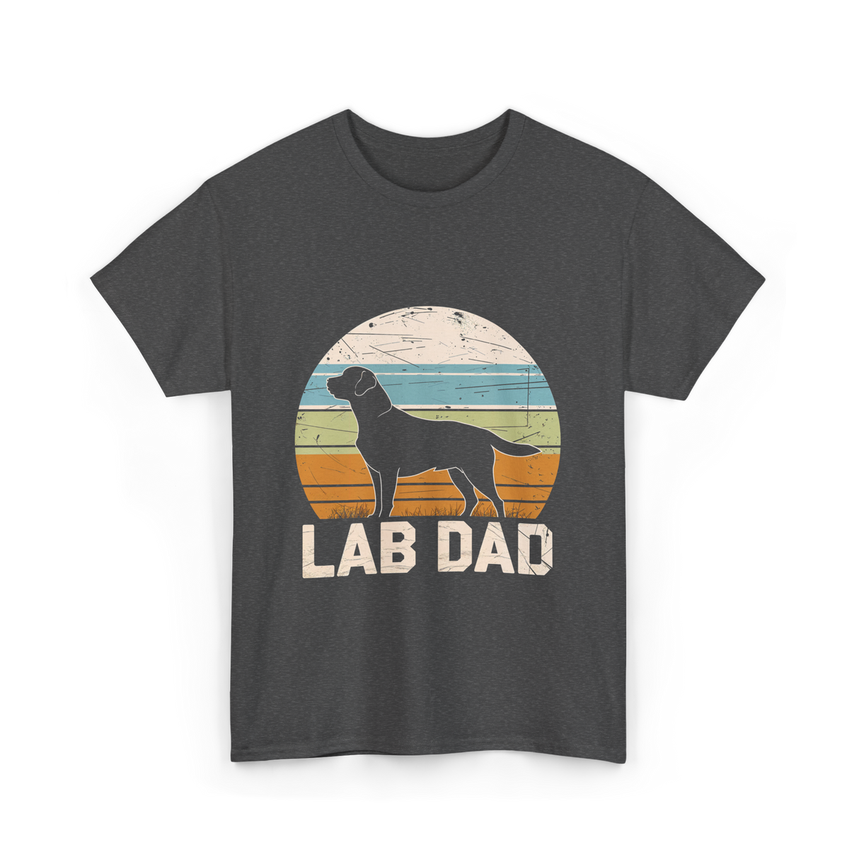 Lab Dad Labrador Dog T-Shirt - Dark Heather