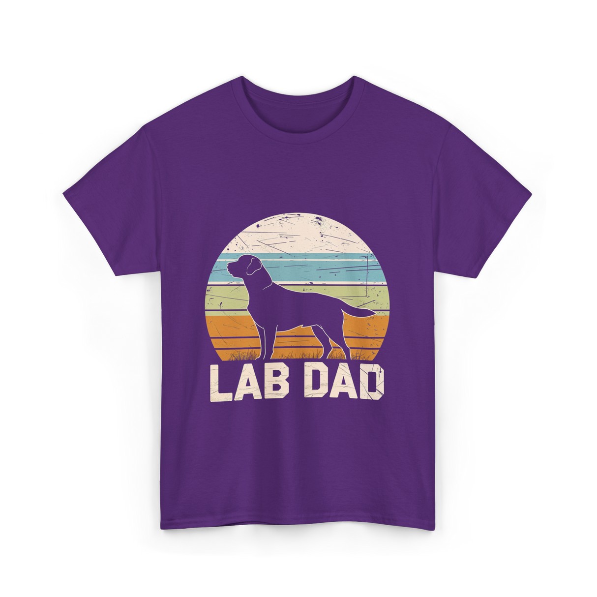 Lab Dad Labrador Dog T-Shirt - Purple